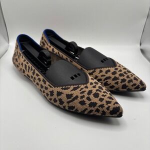 Rothys The Point Cheetah Print Ballet Flats Women's Size 8.5 EUC